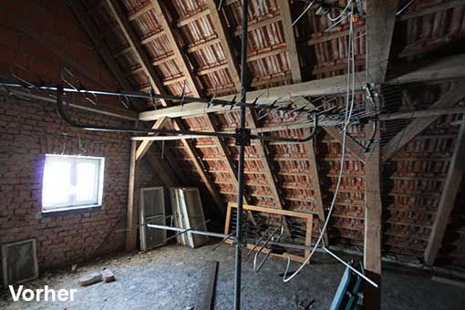 Vor dem Dachausbau: Das Dachgeschoss wird bisher kaum genutzt
